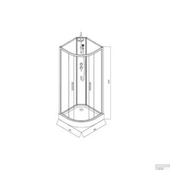 Complete Douchecabine VM Khone VI Met Schuifdeuren 90x90x222 Cm Mat Wit -Badkamerwinkel complete douchecabine vm khone vi met schuifdeuren 90x90x222 cm mat wit tech