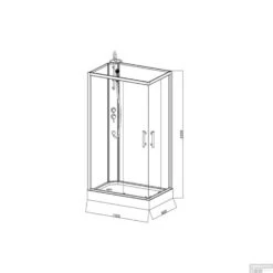 Complete Douchecabine VM Khone VII 80x120 Cm Hoekinstap Mat Wit -Badkamerwinkel complete douchecabine vm khone vii 80x120 cm hoekinstap mat wit tech