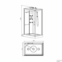 Complete Douchecabine Wiesbaden Sunshine 120x90x218 Cm 5mm (Links) -Badkamerwinkel complete douchecabine wiesbaden sunshine 120x90x218 cm 5mm links tech