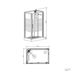 Complete Douchecabine Wiesbaden Thermo 120x90x218 Cm 5mm (Links) -Badkamerwinkel complete douchecabine wiesbaden thermo 120x90x218 cm 5mm links tech