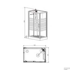 Complete Douchecabine Wiesbaden Thermo 120x90x218 Cm 5mm (Rechts) -Badkamerwinkel complete douchecabine wiesbaden thermo 120x90x218 cm 5mm rechts tech