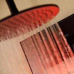 Sunshower Deluxe Mat Zwart UV En Infrarood Inbouwapparaat 32x187x16 Cm Aluminium Mat Zwart -Badkamerwinkel deluxe black detail 3 ir water