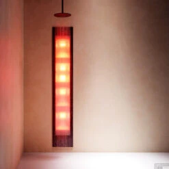 Sunshower Deluxe Mat Zwart UV En Infrarood Inbouwapparaat 32x187x16 Cm Aluminium Mat Zwart -Badkamerwinkel deluxe black front ir water