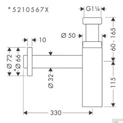 Design Sifon Flowstar S HansGrohe Geborsteld Zwart Chroom 5 Design Sifon Flowstar S HansGrohe Geborsteld Zwart Chroom -Badkamerwinkel design sifon flowstar s hansgrohe geborsteld zwart chroom tech
