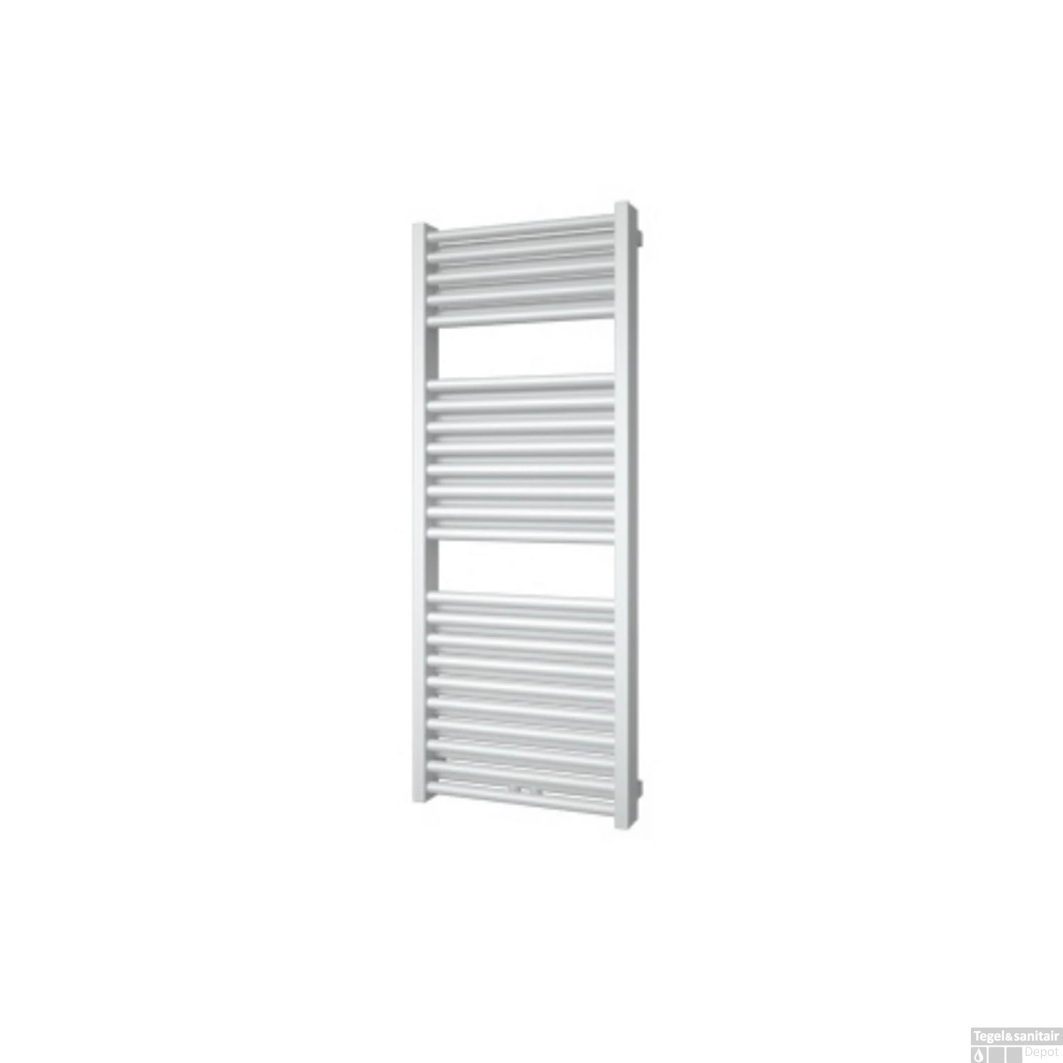 Designradiator Boss & Wessing Ifona 123x50 Cm 802 Watt Met Middenaansluiting Wit Structuur