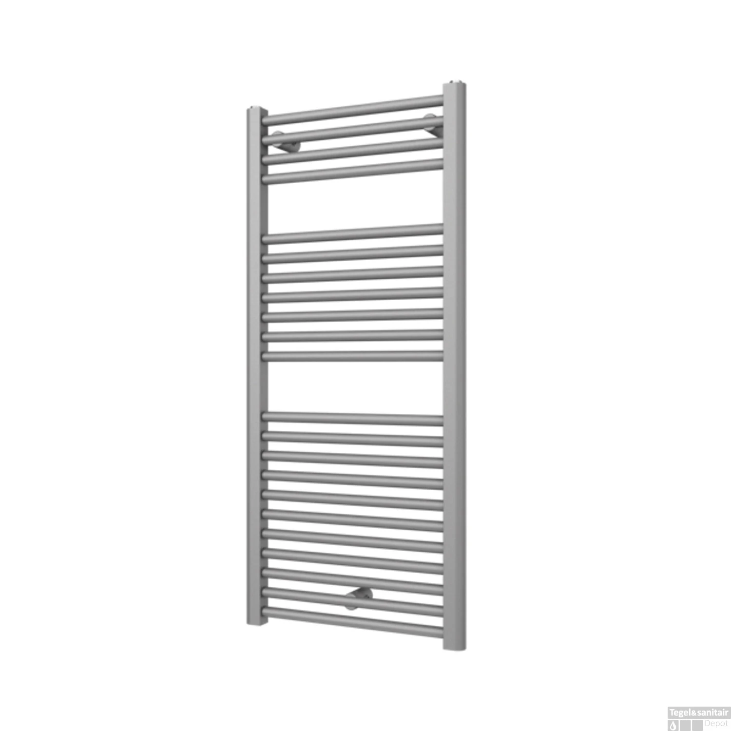 Designradiator Boss & Wessing Palian Met Zijaansluiting 111,1x50 Cm 519 Watt Pearl Grey