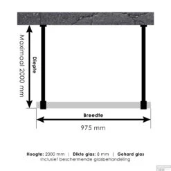 Doorloopdouche Compleet Just Creating Profielloos 100x200 Cm Gunmetal -Badkamerwinkel doorloopdouche compleet just creating profielloos 100x200 cm gunmetal tec
