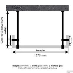 Doorloopdouche Compleet Just Creating Profielloos 140x200 Cm 140/40/40 Gunmetal -Badkamerwinkel doorloopdouche compleet just creating profielloos 140x200 cm 140 40 40 gunmetal tec