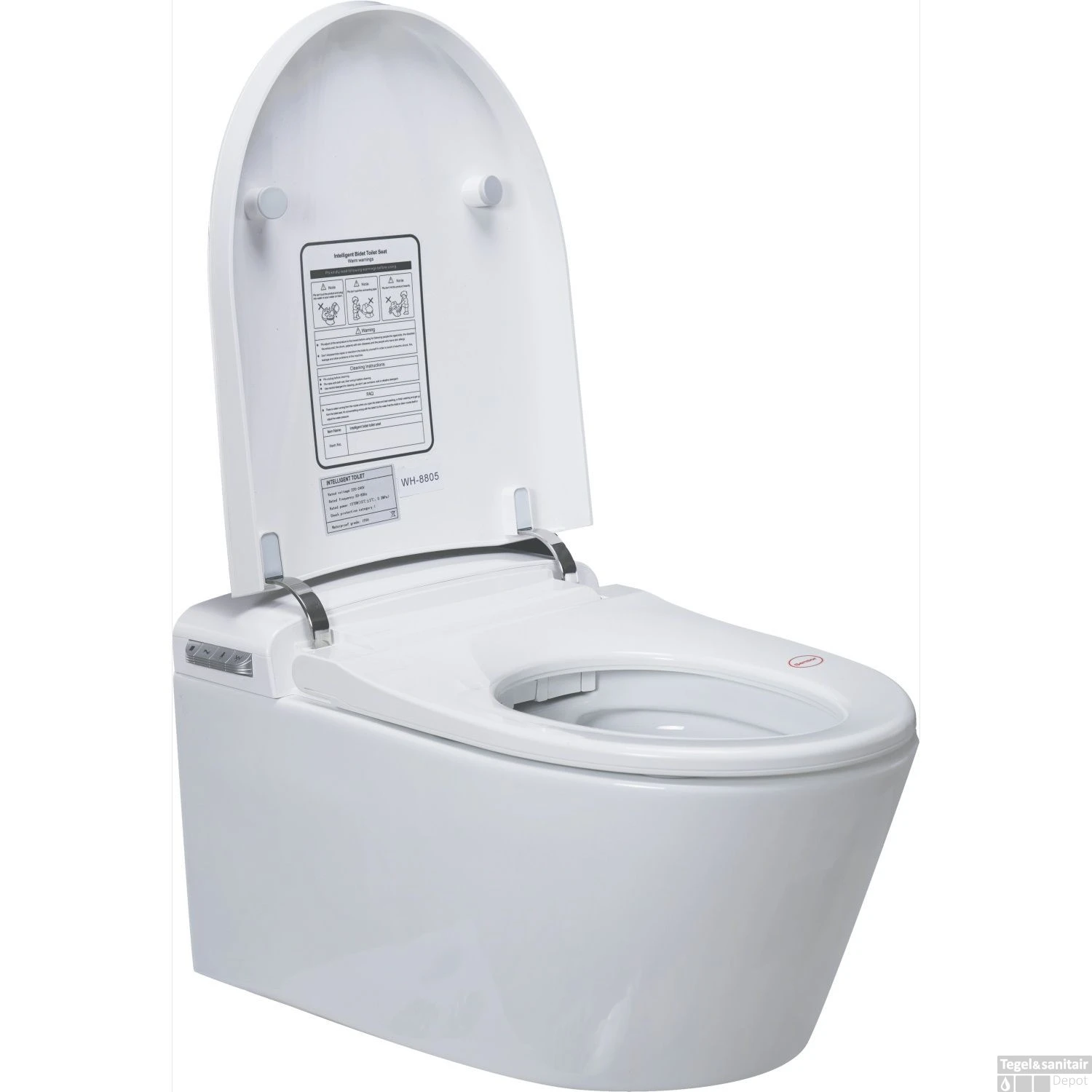Douche Toilet Eve Home Van Marcke Smart Toilet Met Softclose Zitting En Afstandsbediening Glans Wit - Afbeelding 2