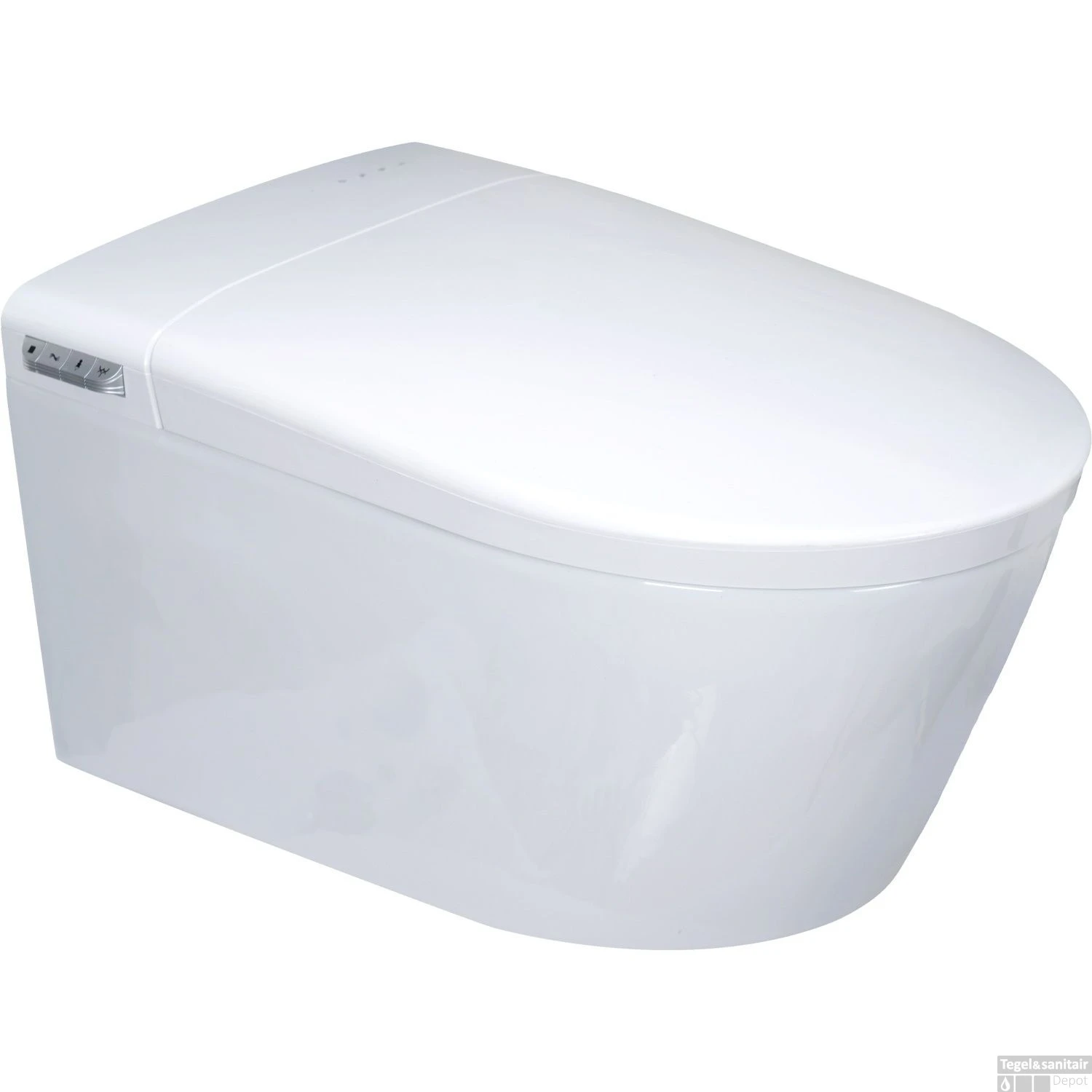 Douche Toilet Eve Home Van Marcke Smart Toilet Met Softclose Zitting En Afstandsbediening Glans Wit