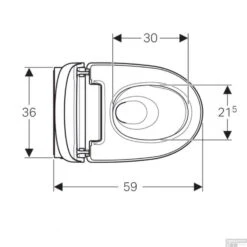 Douche WC Geberit AquaClean Mera Classic Met Geurafzuiging Warme Luchtdroging En Ladydouche Met Softclose En Deksel Glanschroom -Badkamerwinkel douche wc geberit mera classic alpien wit 146200211 tech1 1