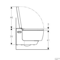 Douche WC Geberit AquaClean Mera Classic Met Geurafzuiging Warme Luchtdroging En Ladydouche Met Softclose En Deksel Glanschroom -Badkamerwinkel douche wc geberit mera classic alpien wit 146200211 tech3 1