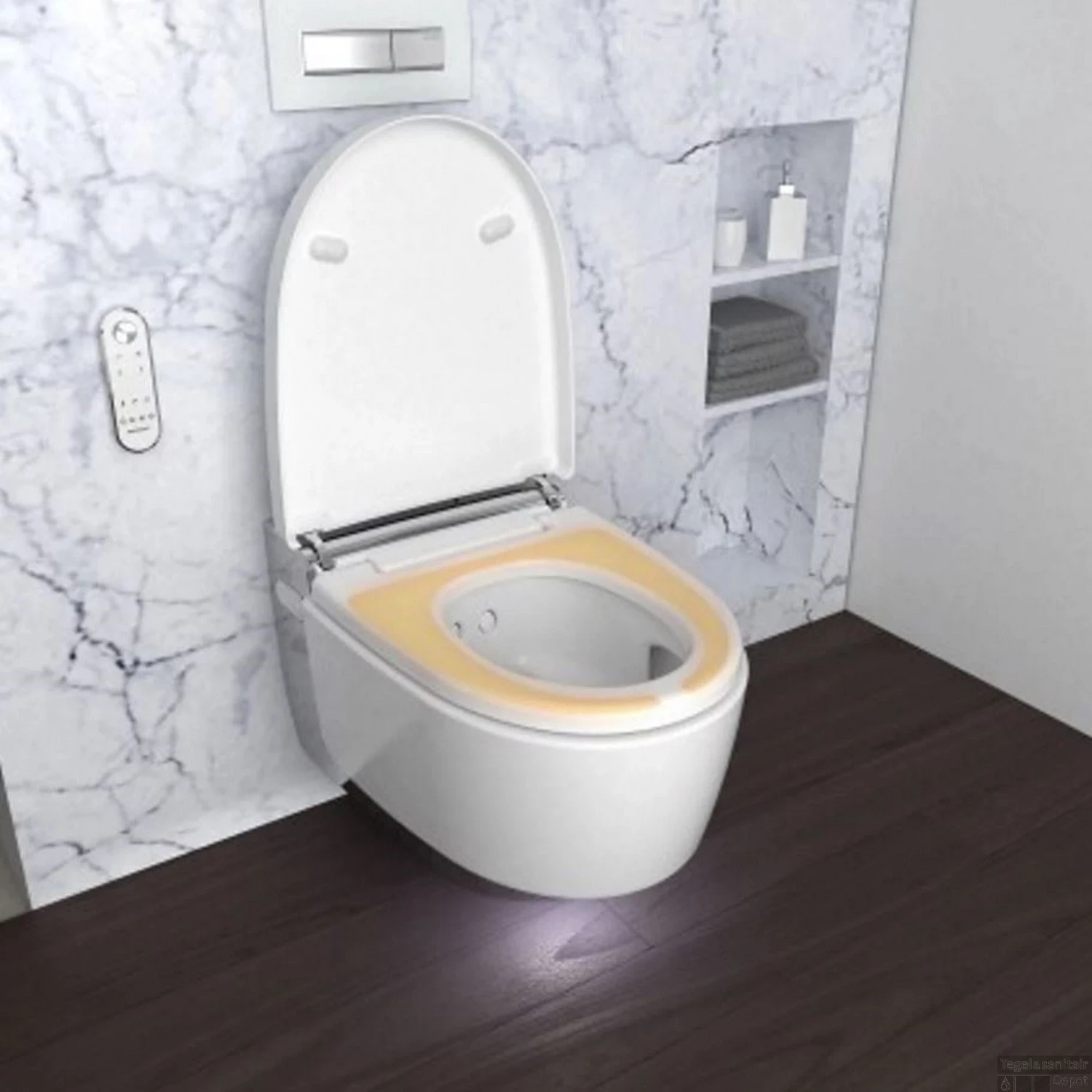 Douche WC Geberit AquaClean Tuma Comfort Compleet Rimfree Geborsteld RVS 4 Douche WC Geberit AquaClean Tuma Comfort Compleet Rimfree Geborsteld RVS - Afbeelding 2