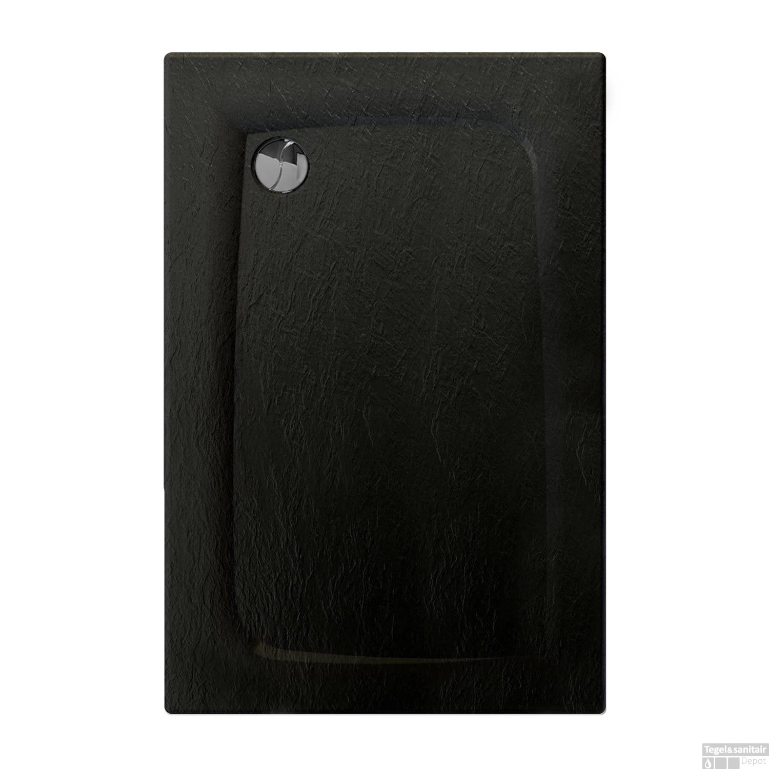 Douchebak Allibert Mooneo Rechthoek Inbouw Bioplax 120x80 Cm Zwart