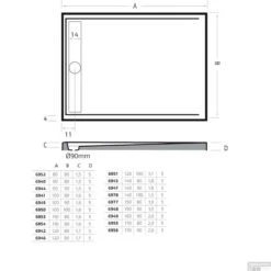Douchebak Rechthoek Zelfdragend Easy Tray 90x80x5cm Wit Glans -Badkamerwinkel douchebak rechthoek zelfdragend easy tray 90x80x5cm glans tech