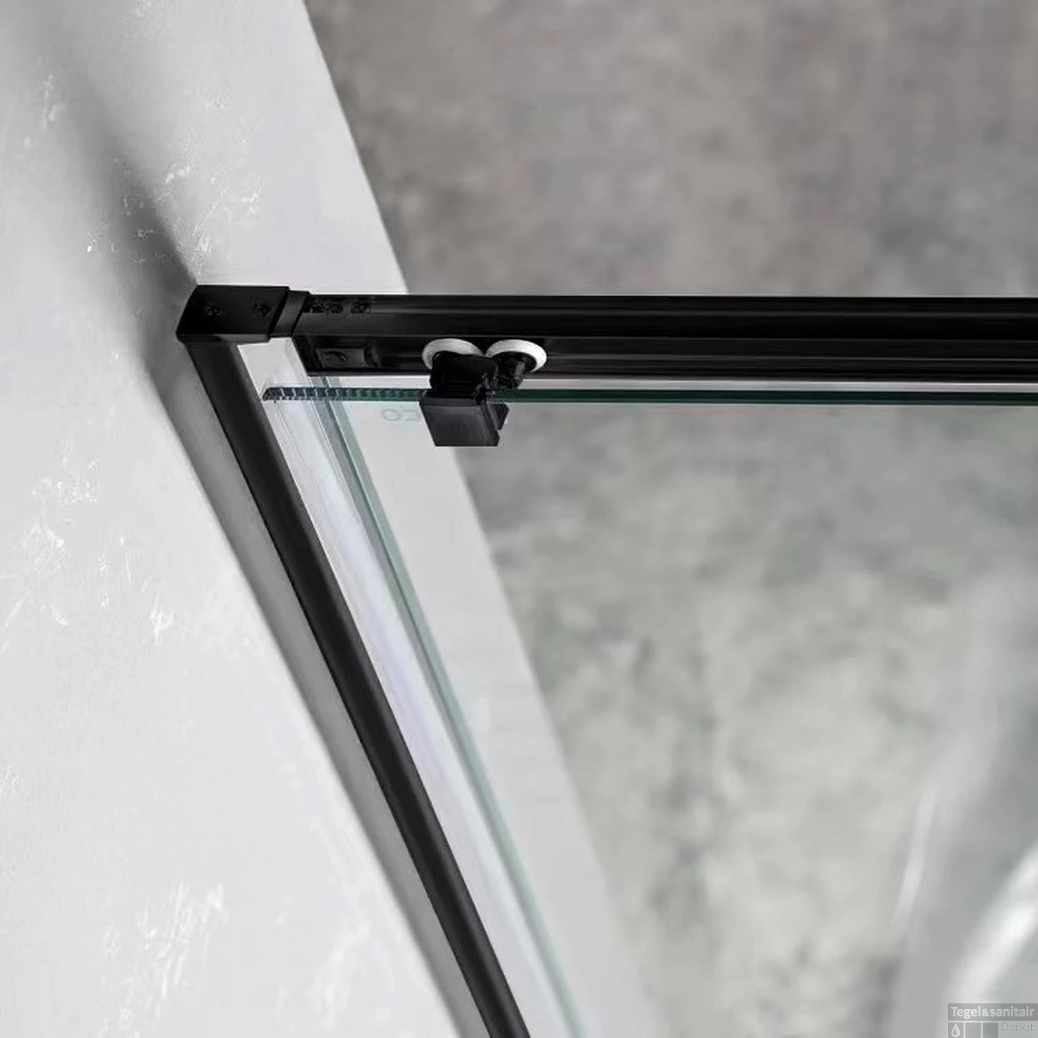 Douchecabine Gelco Sigma Simply Black Kwartrond 90x90x190 Cm Mat Zwart - Afbeelding 2