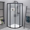 Douchecabine Gelco Sigma Simply Black Kwartrond 90x90x190 Cm Mat Zwart