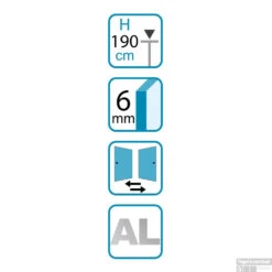 Douchecabine Lacus Giglio Corner Fox 70 Cm Hoekinstap 6mm Chinchilla Glas Aluminium Profiel -Badkamerwinkel douchecabine lacus giglio corner fox hoekinstap tech1