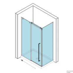 Douchecabine Lacus La Maddalena 120 Cm Schuifdeur Met Zijwand RVS Profiel -Badkamerwinkel douchecabine lacus la maddalena tech