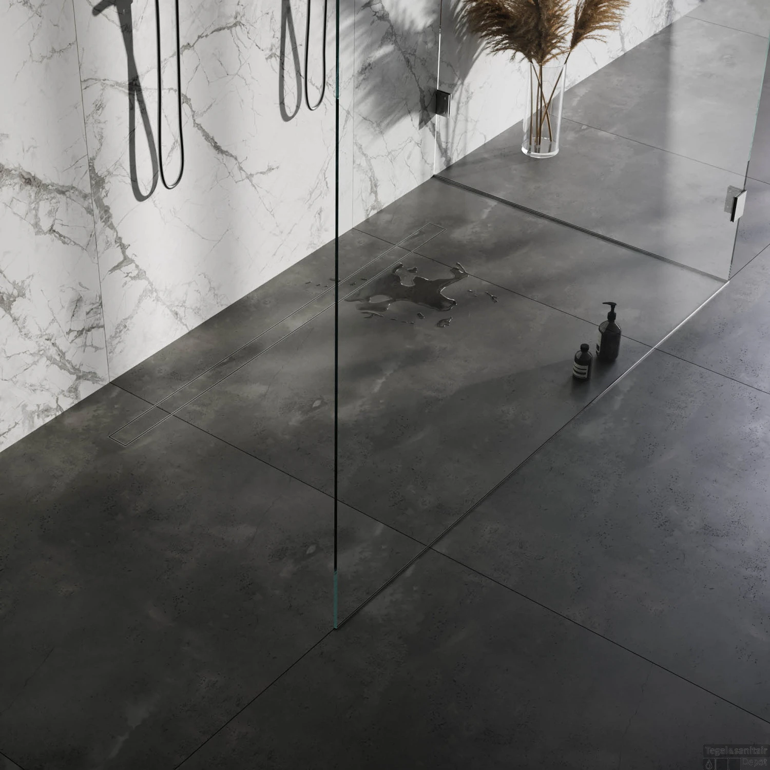 Douchegoot Brauer Zero RVS Inclusief Vloerflens 160x7 Cm Tegelinlegrooster Omkeerbaar 6 Douchegoot Brauer Zero RVS Inclusief Vloerflens 160x7 Cm Tegelinlegrooster Omkeerbaar - Afbeelding 4