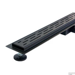 Douchegoot Sanilux 70 Cm Mat Zwart Met Sifon -Badkamerwinkel douchegoot mat zwart 70 cm detail1