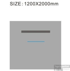 Douchewand Wiesbaden Vrijstaand 120x200cm 10mm NANO Coating -Badkamerwinkel douchewand 30x200cm hoekprofiel nano antikalk coating technisch bovenaanzicht 3