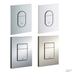 Grohe Rapid SL Toiletset Set15 B&W Zero Rim-ex Met Grohe Arena Of Skate Drukplaat -Badkamerwinkel drukplaat arena en skate cosmopolitan 12