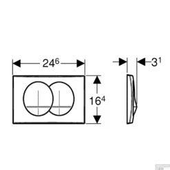 Drukplaat Geberit Delta 20 DualFlush Frontbediening Wit 5 Drukplaat Geberit Delta 20 DualFlush Frontbediening Wit -Badkamerwinkel drukplaat delta 20 wit 115100111 tech 12