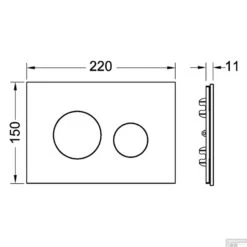 Drukplaat Front En Toetsen TECE Loop Voor WC-Bediening Eikenhout -Badkamerwinkel drukplaatfront tece loop voor wc bediening tech 1 1 1