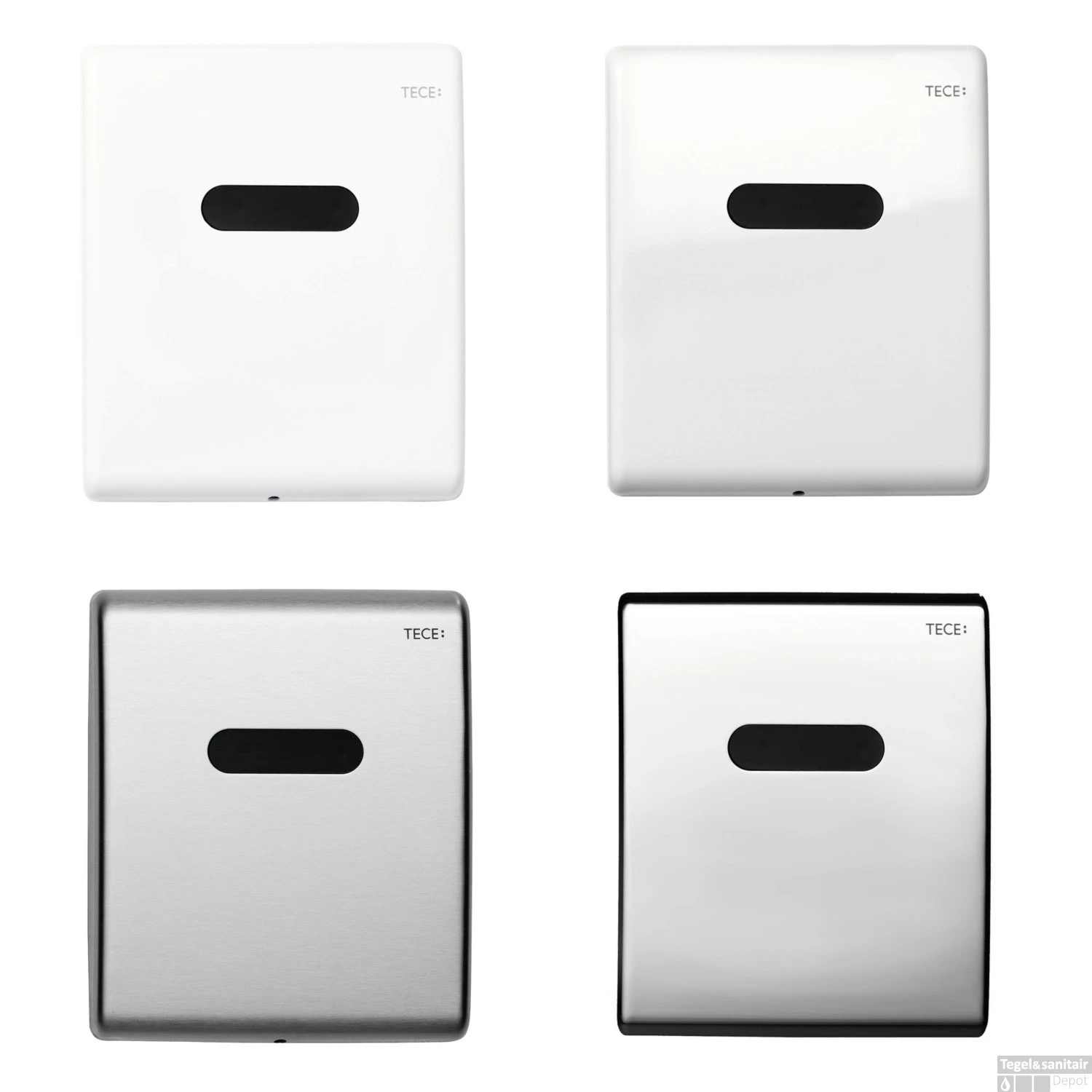 Urinoir Set Salenzi Hung Achterinlaat Mat Zwart Met TECE Drukplaat Elektronisch 7 Urinoir Set Salenzi Hung Achterinlaat Mat Zwart Met TECE Drukplaat Elektronisch - Afbeelding 5