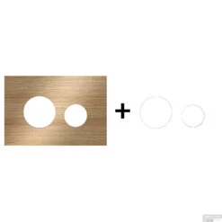 Drukplaat Front En Toetsen TECE Loop Voor WC-Bediening Eikenhout -Badkamerwinkel eikenhout bacterieelwit