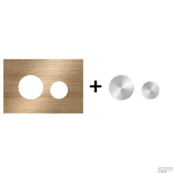 Drukplaat Front En Toetsen TECE Loop Voor WC-Bediening Eikenhout -Badkamerwinkel eikenhout geborsteldrvs