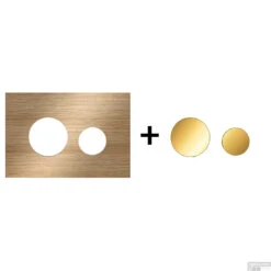 Drukplaat Front En Toetsen TECE Loop Voor WC-Bediening Eikenhout -Badkamerwinkel eikenhout goud