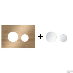 Drukplaat Front En Toetsen TECE Loop Voor WC-Bediening Eikenhout -Badkamerwinkel eikenhout matchroom