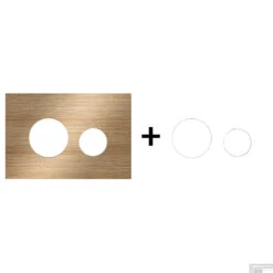 Drukplaat Front En Toetsen TECE Loop Voor WC-Bediening Eikenhout -Badkamerwinkel eikenhout matwit