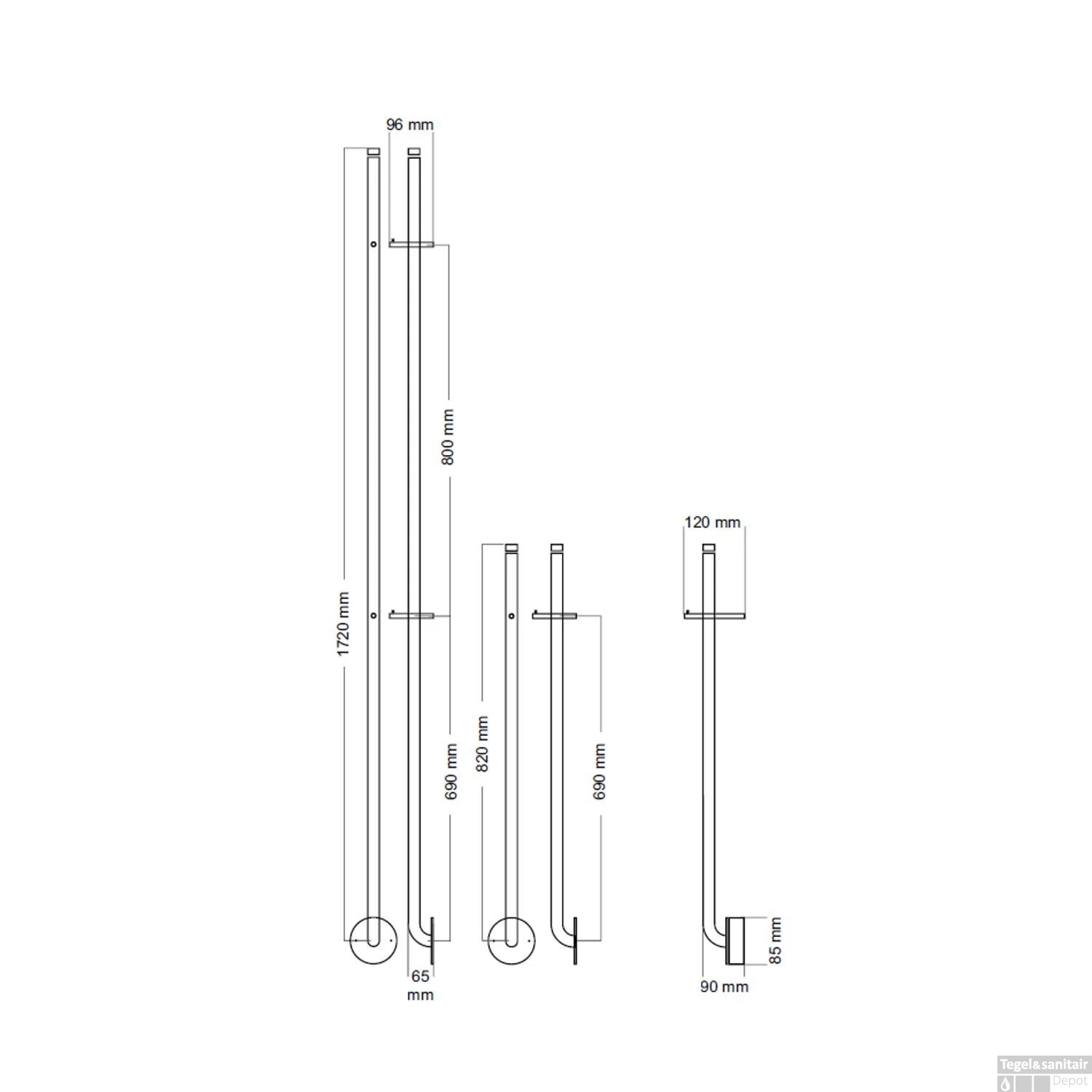 Elektrische Radiator Stick Instamat Jay 175 Cm 29W Geborsteld RVS - Afbeelding 8
