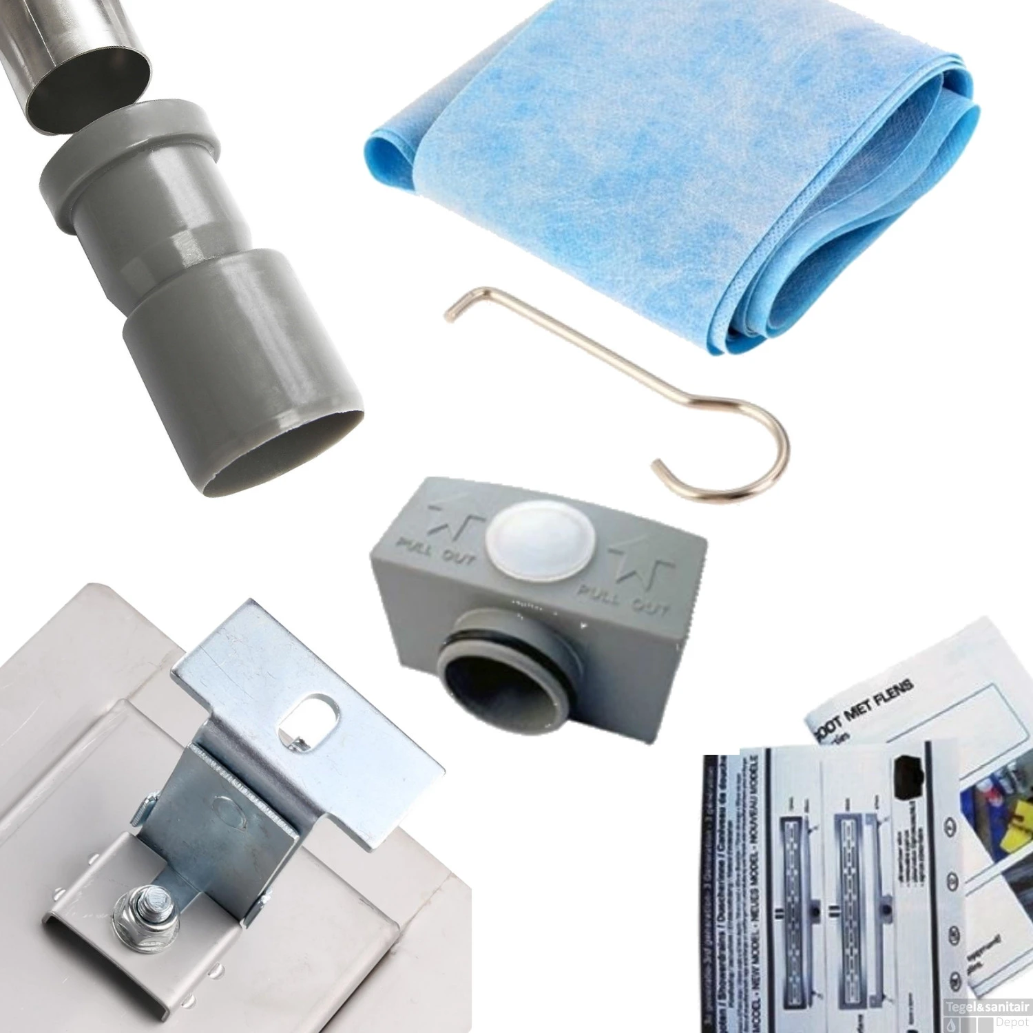 RVS Douchegoot Flens Met Uitneembaar Sifon 50x7cm 6,7cm Diep TEGELROOSTER MAT ZWART 6 RVS Douchegoot Flens Met Uitneembaar Sifon 50x7cm 6,7cm Diep TEGELROOSTER MAT ZWART - Afbeelding 4