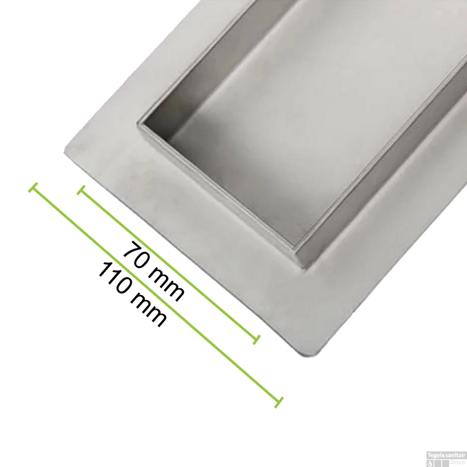 RVS Douchegoot Flens Met Uitneembaar Sifon 50x7cm 6,7cm Diep TEGELROOSTER MAT ZWART 7 RVS Douchegoot Flens Met Uitneembaar Sifon 50x7cm 6,7cm Diep TEGELROOSTER MAT ZWART - Afbeelding 5