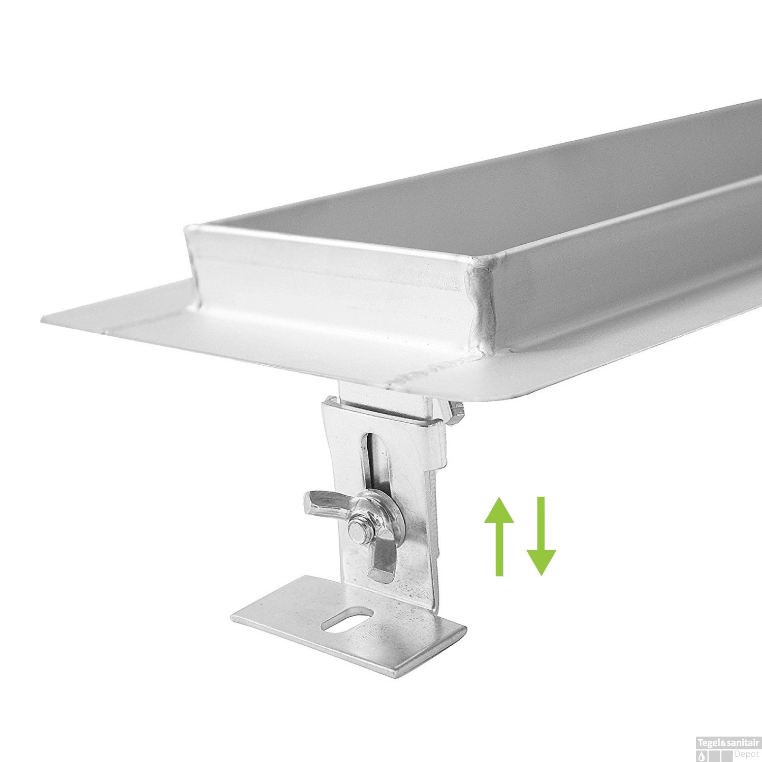 RVS Douchegoot Flens Met Uitneembaar Sifon 50x7cm 6,7cm Diep TEGELROOSTER MAT ZWART 4 RVS Douchegoot Flens Met Uitneembaar Sifon 50x7cm 6,7cm Diep TEGELROOSTER MAT ZWART - Afbeelding 2