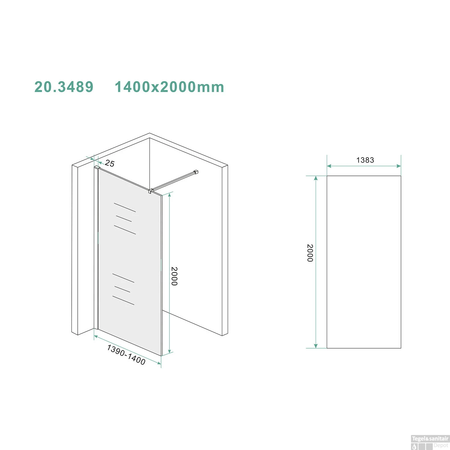Slim Glasplaat Wiesbaden 1400x2000 8mm Nano Rookglas 4 Slim Glasplaat Wiesbaden 1400x2000 8mm Nano Rookglas - Afbeelding 2