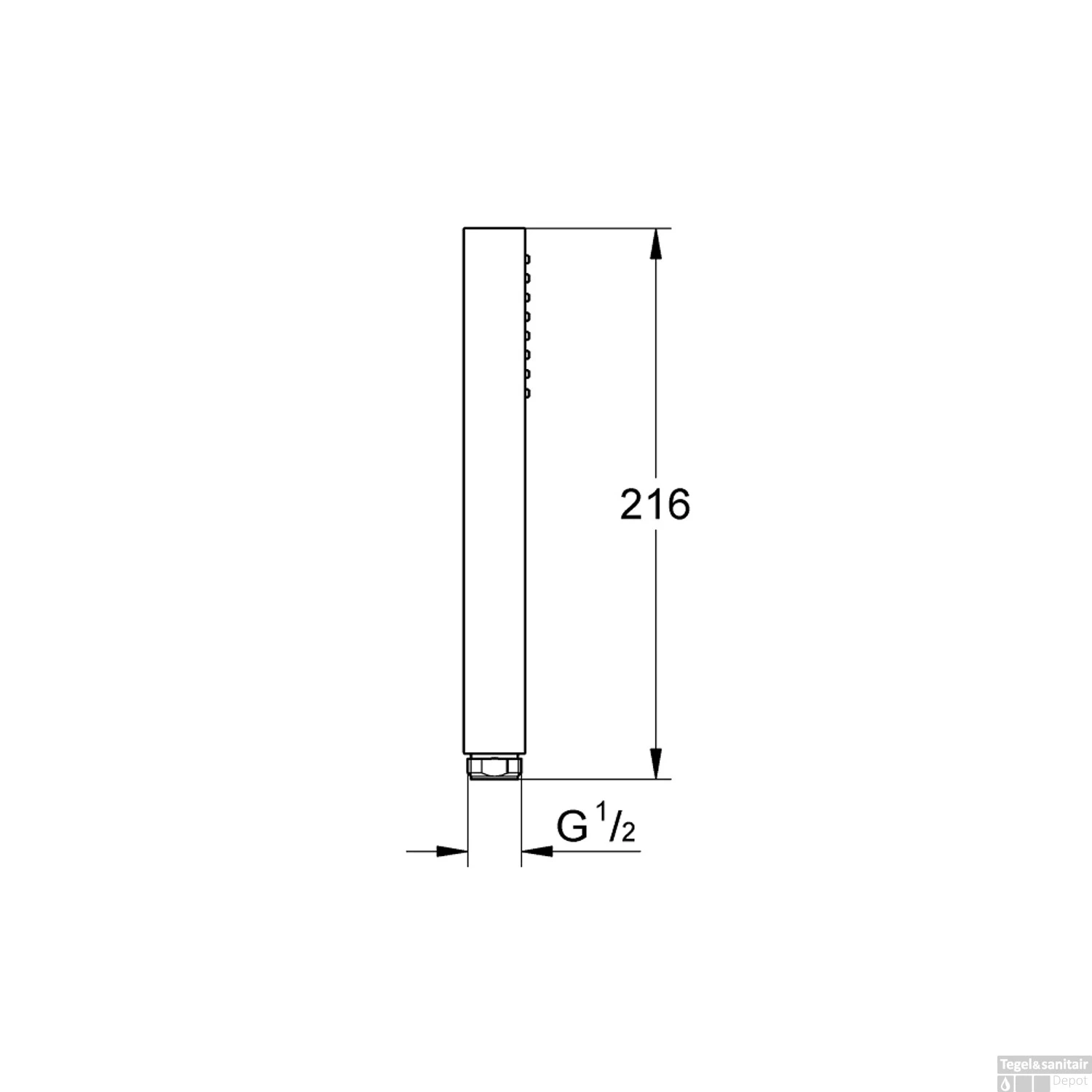 Handdouche Grohe Euphoria Cube+ Stick 1 Stand Warm Sunset Geborsteld (Mat Brons) - Afbeelding 2