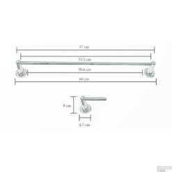 Handdoekhouder Sanicare Magnetisch Inkortbaar 60cm Rond Wit -Badkamerwinkel handoekhouder rond tech 1