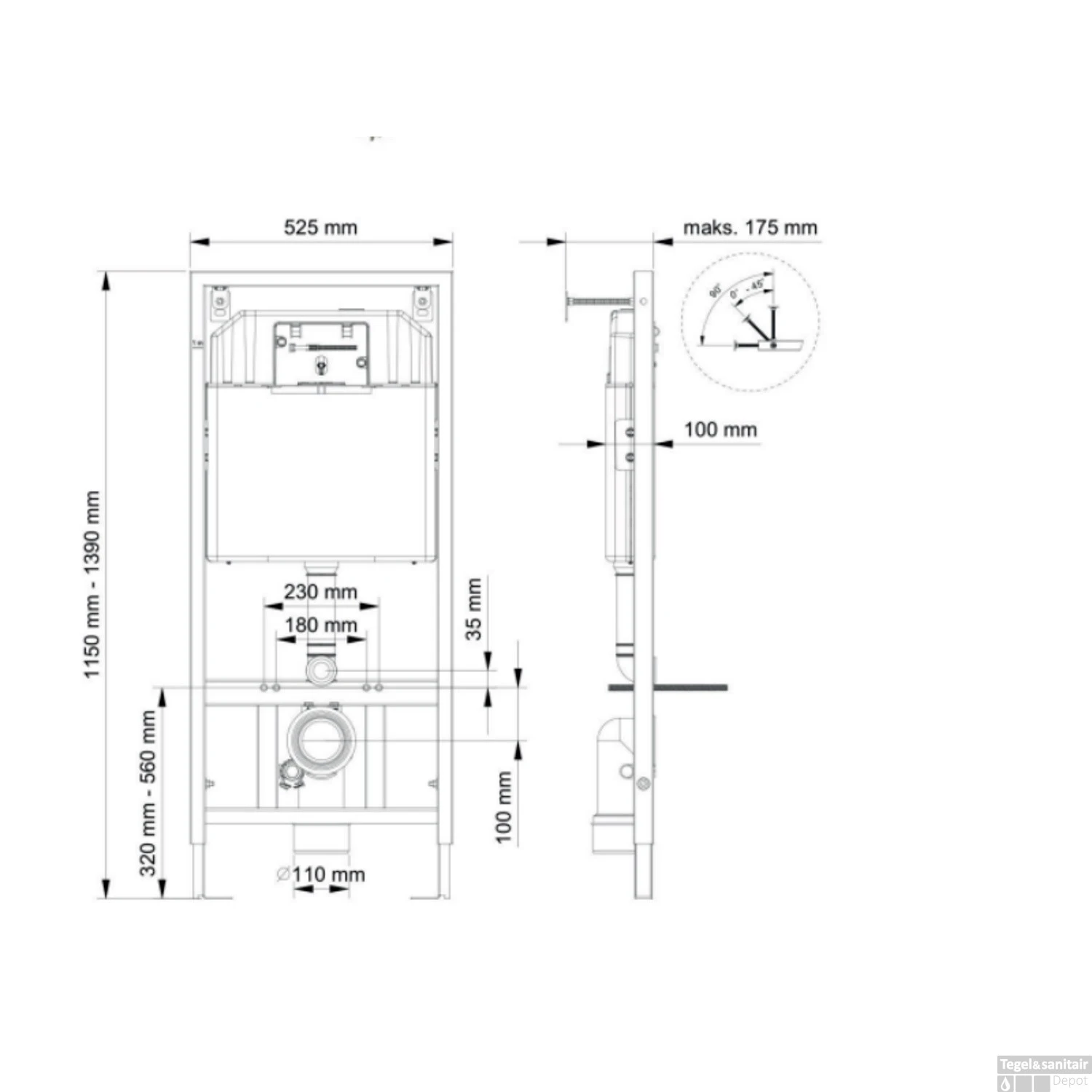 Boss & Wessing Aloni Inbouwreservoir 3-6L VS7003 4 Boss & Wessing Aloni Inbouwreservoir 3-6L VS7003 - Afbeelding 2