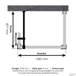 Inloopdouche Compleet Just Creating Profielloos 90x140/30 Cm Reversed Gunmetal -Badkamerwinkel inloopdouche compleet just creating profielloos 90x140 30 cm reversed gunmetal tec