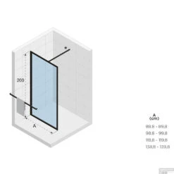 Inloopdouche Riho Lucid GD400 Omkeerbaar Verstelbaar Aluminium 200x120 Cm Mat Zwart -Badkamerwinkel inloopdouche riho lucid gd400 omkeerbaar verstelbaar aluminium 200x120 cm mat zwart tech
