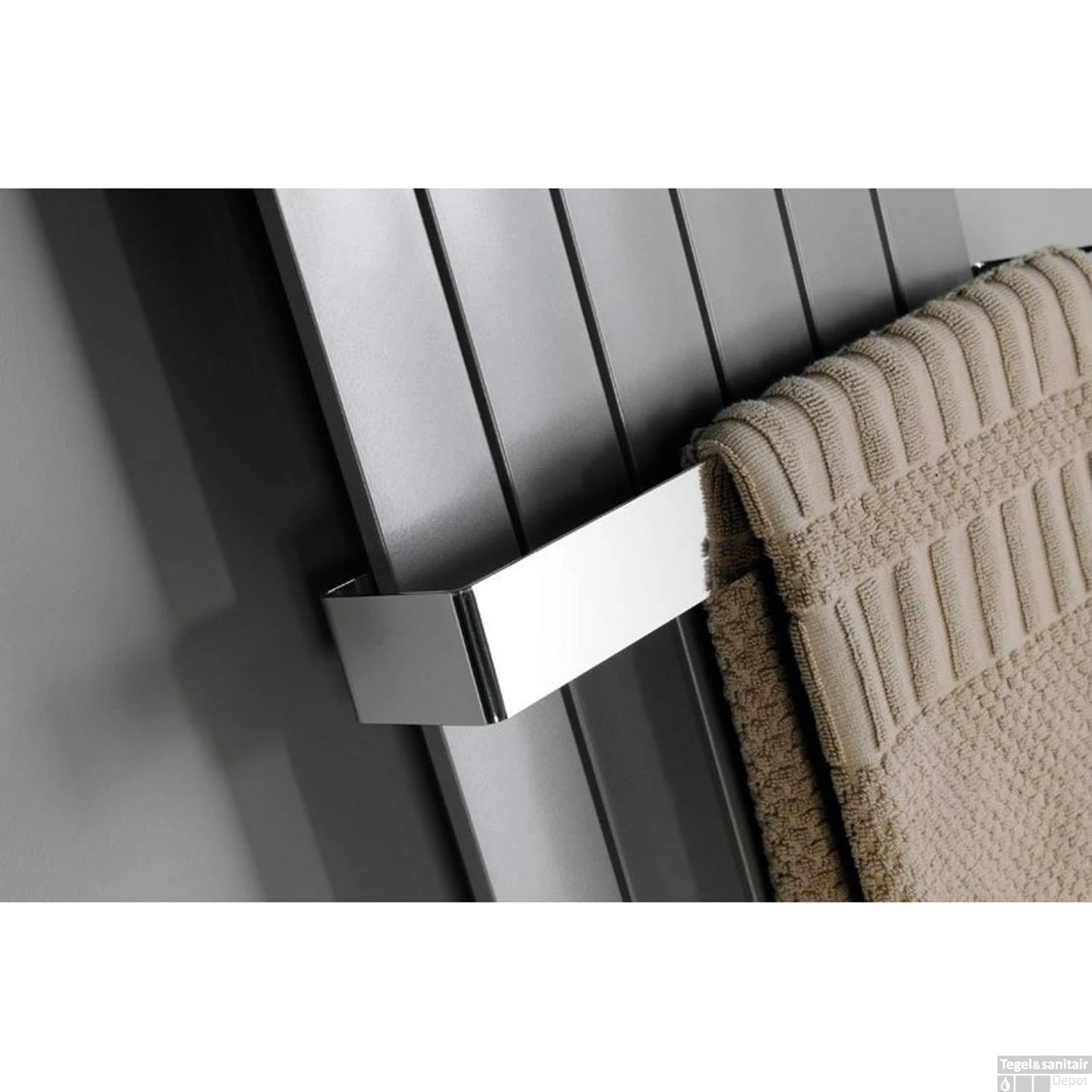 Handdoekhouder Tbv Radiatoren Sapho Colonna 45x7.4 Cm Gepolijst RVS - Afbeelding 3
