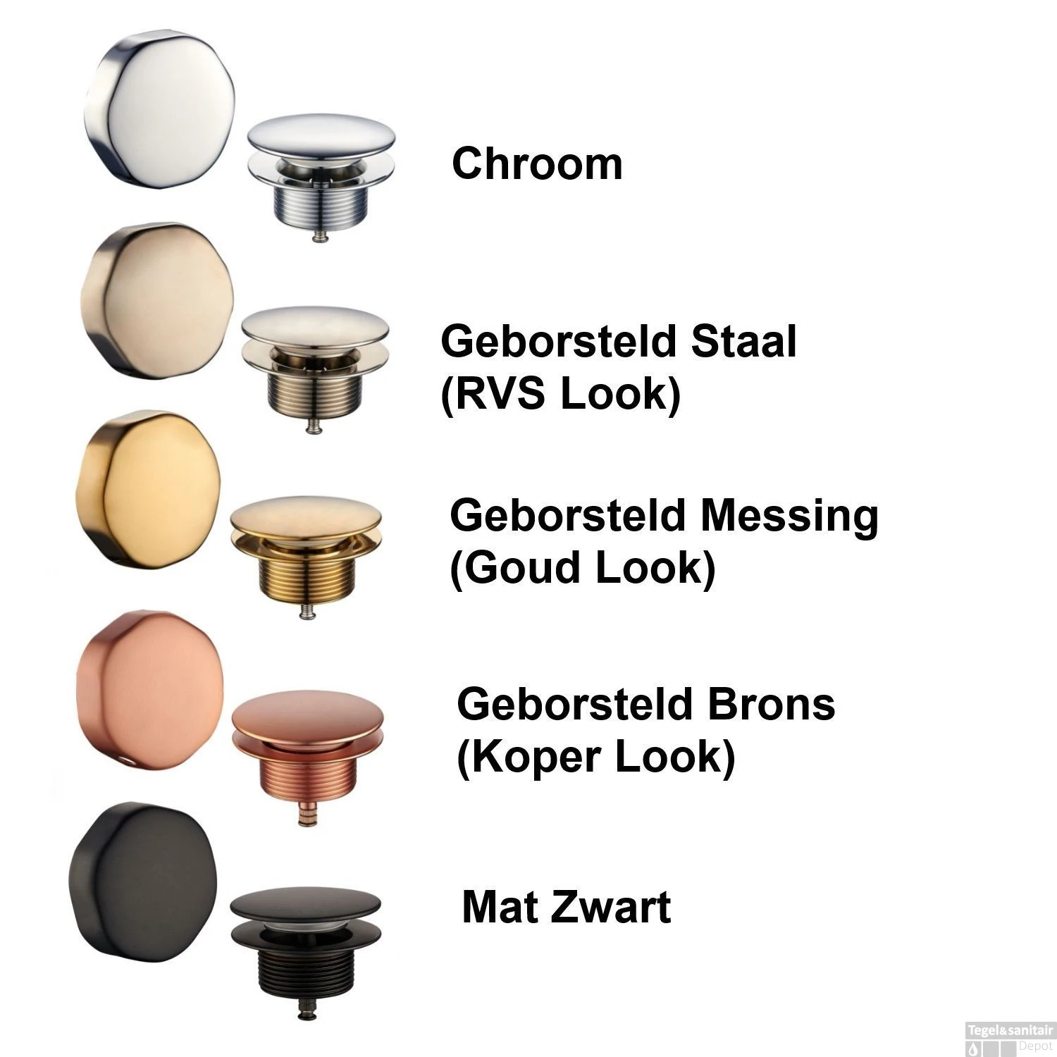 Badafvoer Met Overloopcombinatie Wiesbaden (keuze Uit 5 Kleuren) 4 Badafvoer Met Overloopcombinatie Wiesbaden (keuze Uit 5 Kleuren) - Afbeelding 2