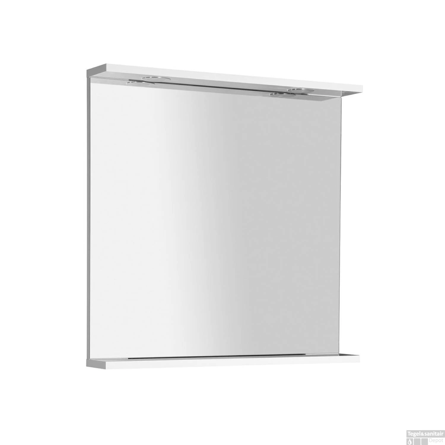 Badkamerspiegel Sapho Korin 70x70x12 Cm Incl. Planchet En LED Verlichting