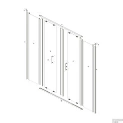 Nisdeur Lacus Stromboli Evo 2 Schuifdeuren 120x200 Cm Chroom -Badkamerwinkel laclps31246qi tech