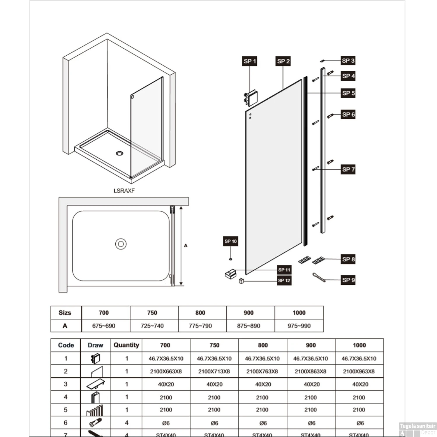 Douchecabine Lacus Procida 120 Cm Naar Binnen En Buiten Klapdeur 8mm Helder Glas (2 Zijwanden) 5 Douchecabine Lacus Procida 120 Cm Naar Binnen En Buiten Klapdeur 8mm Helder Glas (2 Zijwanden) - Afbeelding 3